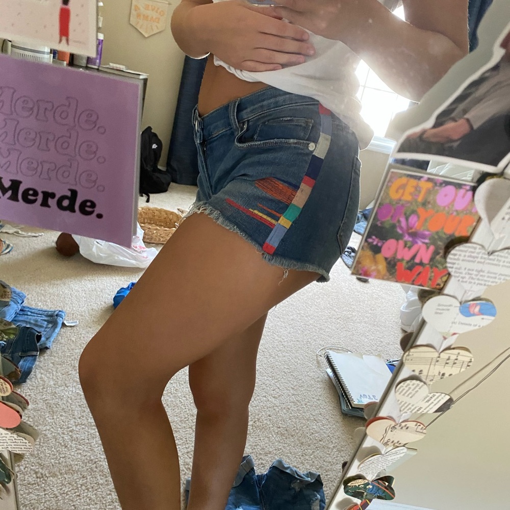 BLANKNYC embroidered jean short